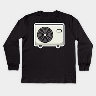 Air Conditioning Ventilator Sticker vector illustration. Technology object icon concept. Various objects of air conditioners-condensing fan sticker vector design. Kids Long Sleeve T-Shirt